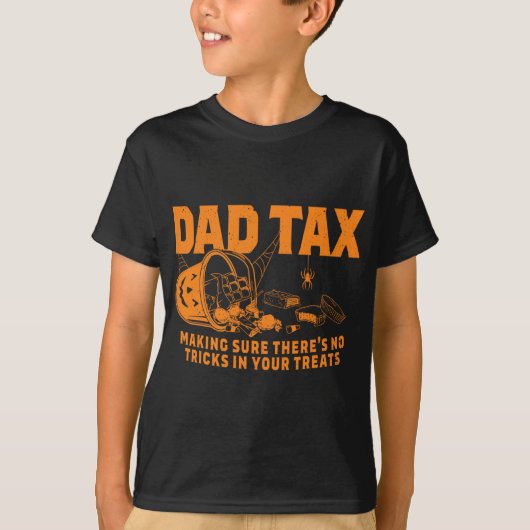 おもしろいパパ税ハロウィーン Tシャツ (正面)