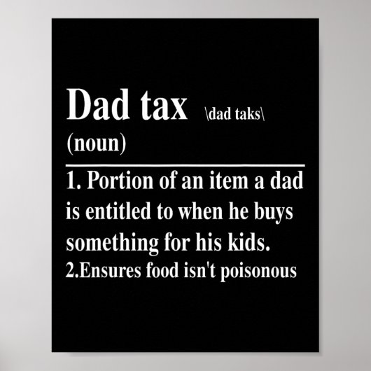おもしろいパパ税定義パパ父の日 ポスター (正面)