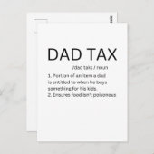 おもしろいパパ税 ポストカード (正面/裏面)