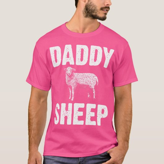おもしろいパパ親父の羊の群れ家畜A Tシャツ (正面)