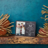 おもしろいパパ詩パーソナライズされた写真父の日 フォトプラーク (側面)