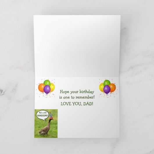 おもしろいパパ70誕生日カスタム カード (内部)