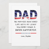 おもしろいパパ、あなたはリベラルを育てなかったね 招待状 (正面/裏面)