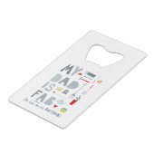 おもしろいパパ クレジットカード栓抜き (正面アングル)