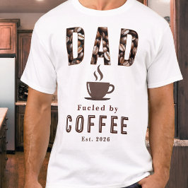 おもしろいパパ コーヒー好き カップ 父の日 Est. Tシャツ