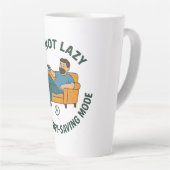 おもしろいパパTシャツのエ救ネルギー カフェラテマグ (右アングル)