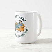 おもしろいパパTシャツのエ救ネルギー コーヒーマグカップ (正面右)