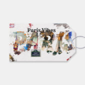 おもしろいパリイラストレーションサンキューギフトラベル ギフトタグ (正面(横))