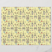 おもしろいパリドードルスクラップブック紙 (裏面)