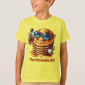 おもしろいパンケーキkid追加文字 tシャツ (正面)
