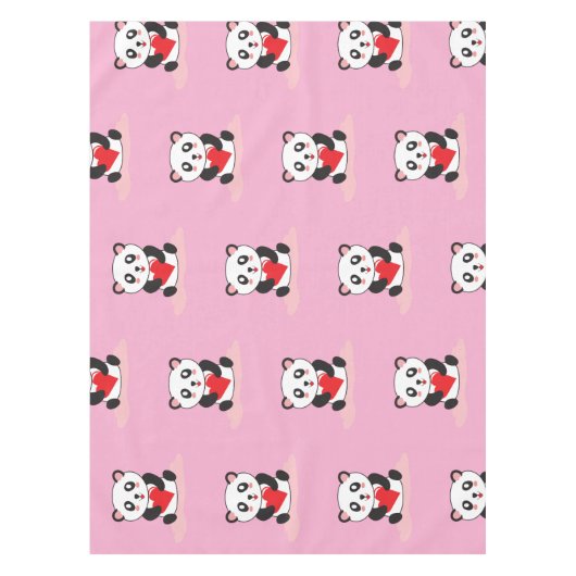 おもしろいパンダグラフィックパーティーテーブルクロス テーブルクロス (正面)