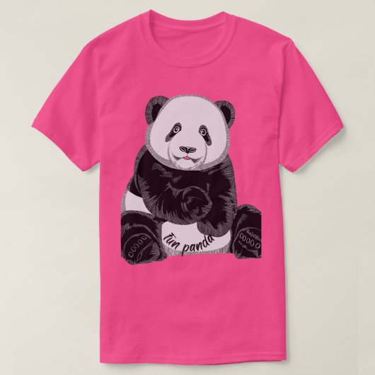おもしろいパンダ Tシャツ (デザイン正面)