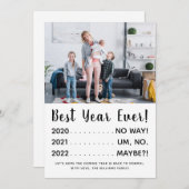 おもしろいパンデミ最高のックイヤーエバーホリデーカード シーズンカード (正面/裏面)