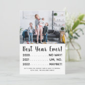 おもしろいパンデミ最高のックイヤーエバーホリデーカード シーズンカード (スタンド正面)