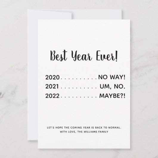 おもしろいパンデミ最高のックイヤーエバーホリデーカード シーズンカード (正面)