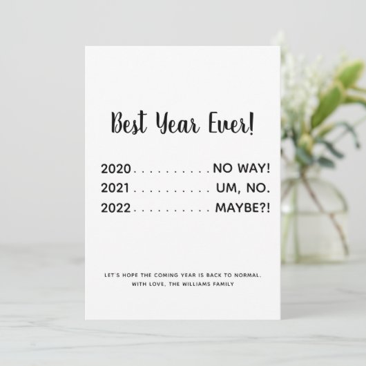 おもしろいパンデミ最高のックイヤーエバーホリデーカード シーズンカード (スタンド正面)