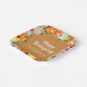 おもしろいパンプキンサンクスギビングディナー紙プレート ペーパープレート (傾斜あり)