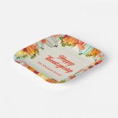 おもしろいパンプキンサンクスギビングディナー紙プレート ペーパープレート (傾斜あり)