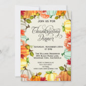 おもしろいパンプキンズサンクスギビングディナー招待状 招待状 (正面)