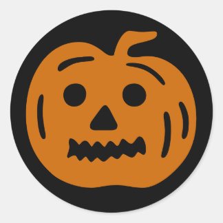 おもしろいパンプキンハロウィンステッカー ラウンドシール