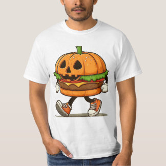 おもしろいパンプキンバーガー – ハロウィーン魔法おもしろい Tシャツ