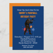 おもしろいパンボール誕生日パーティーへの招待 招待状 (正面/裏面)