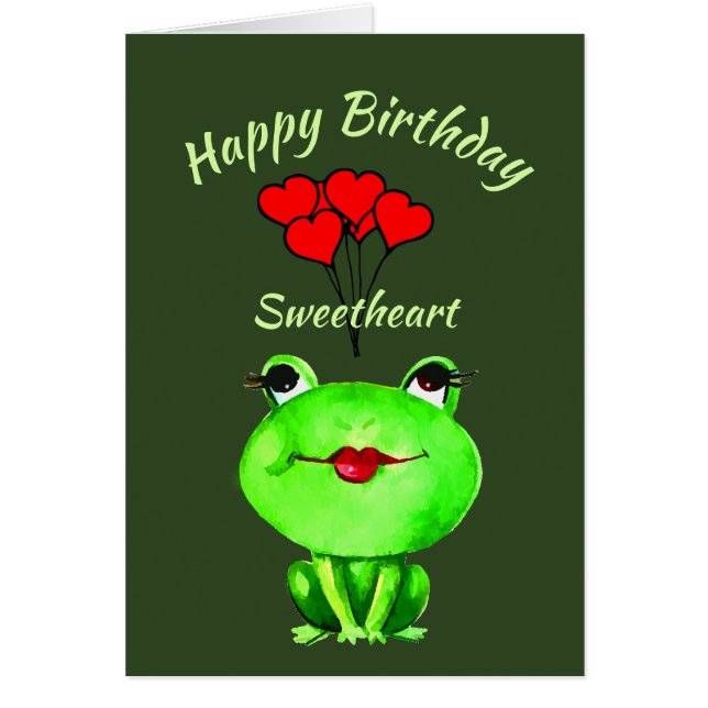 おもしろいパン誕生日カエルあなたを見つけるリブ (正面)