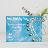 おもしろいパーク遊園地ティーンエイジパーティー 招待状 (スタンド正面)