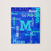 おもしろいパーソナライズされたとモノグラムの ジグソーパズル (縦)