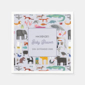 おもしろいパーソナライズされたの赤ちゃんシャワー スタンダードカクテルナプキン (正面)