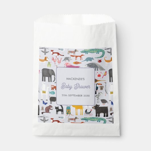 おもしろいパーソナライズされたの赤ちゃんシャワー フェイバーバッグ (正面)