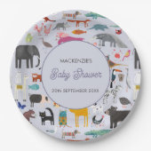 おもしろいパーソナライズされたの赤ちゃんシャワー ペーパープレート (正面)
