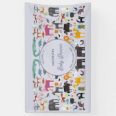 おもしろいパーソナライズされたの赤ちゃんシャワー 横断幕 (縦)