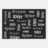 おもしろいパーソナライズされたの輸送方法 ラッピングペーパーシート (正面3)