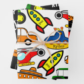 おもしろいパーソナライズされたの輸送方法 ラッピングペーパーシート (インサイチュ)