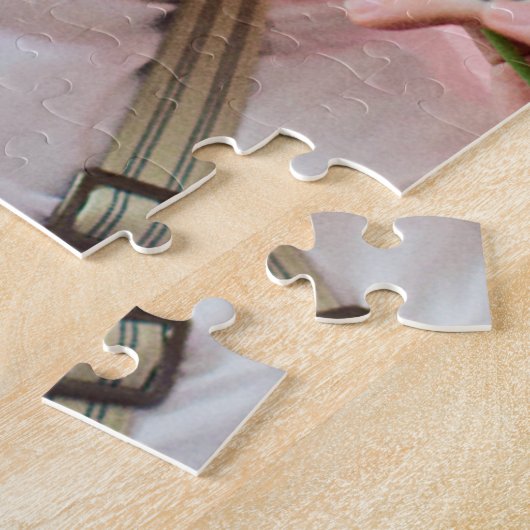 おもしろいパーソナライズされたの顔カスタム写真 ジグソーパズル (側面)