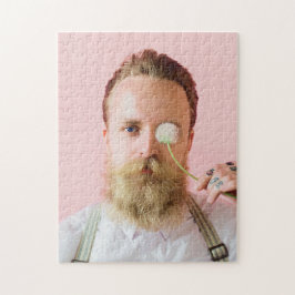 おもしろいパーソナライズされたの顔カスタム写真 ジグソーパズル