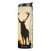 おもしろいパーソナライズされたの鹿の知識 タンブラー (回転左)