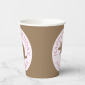 おもしろいパーソナライズされたアルマジロハッピーバースデー漫画 紙コップ (左)