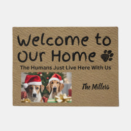おもしろいパーソナライズされたカスタムドアマット犬の恋人ギフト ドアマット
