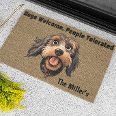 おもしろいパーソナライズされたカスタム犬の恋人ギフト ドアマット
