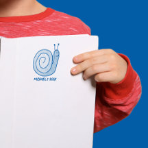 おもしろいパーソナライズされたカタツムリ蔵書票自己インクスタンプ