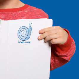 おもしろいパーソナライズされたカタツムリ蔵書票自己インクスタンプ セルフインキングスタンプ