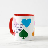 おもしろいパーソナライズされたカラフルトランプ マグカップ (正面左)