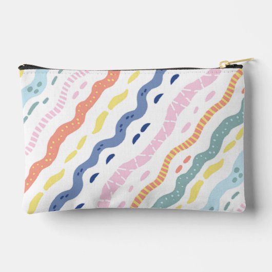 おもしろいパーソナライズされたカラフル柄の鉛筆ケース アクセサリーポーチ (裏面)