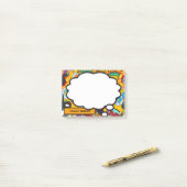 おもしろいパーソナライズされたカラフル漫画のブ考えブル ポストイット (デスク上)