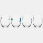 おもしろいパーソナライズされたガラス ステムなしワイングラス (左)