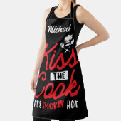 おもしろいパーソナライズされたキス調理師 エプロン (インサイチュ)