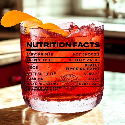 おもしろいパーソナライズされたクラシックタイポグラフィラベル ウイスキーグラス