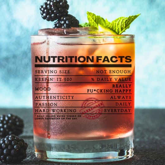 おもしろいパーソナライズされたクラシックタイポグラフィラベル ウイスキーグラス